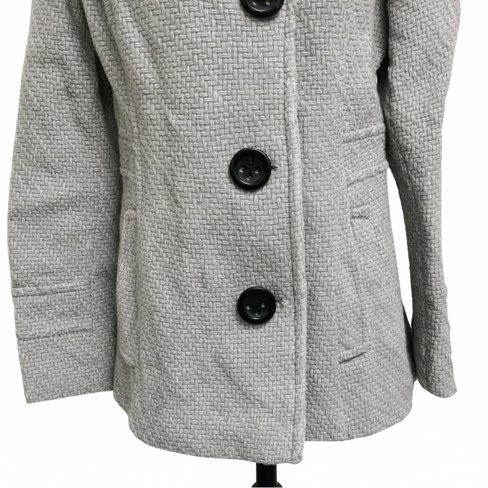 Steve by Searle Italian Wool Gray Car Coat Made in USA Size 12 - Picture 3 of 12